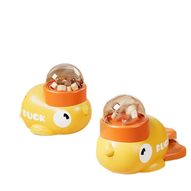 Duck Treat Dispenser Toy for Cats & Dogs Pet Slow Food Bowl Interactive Training Feeder Automatic Pet Food Dispensing Toy