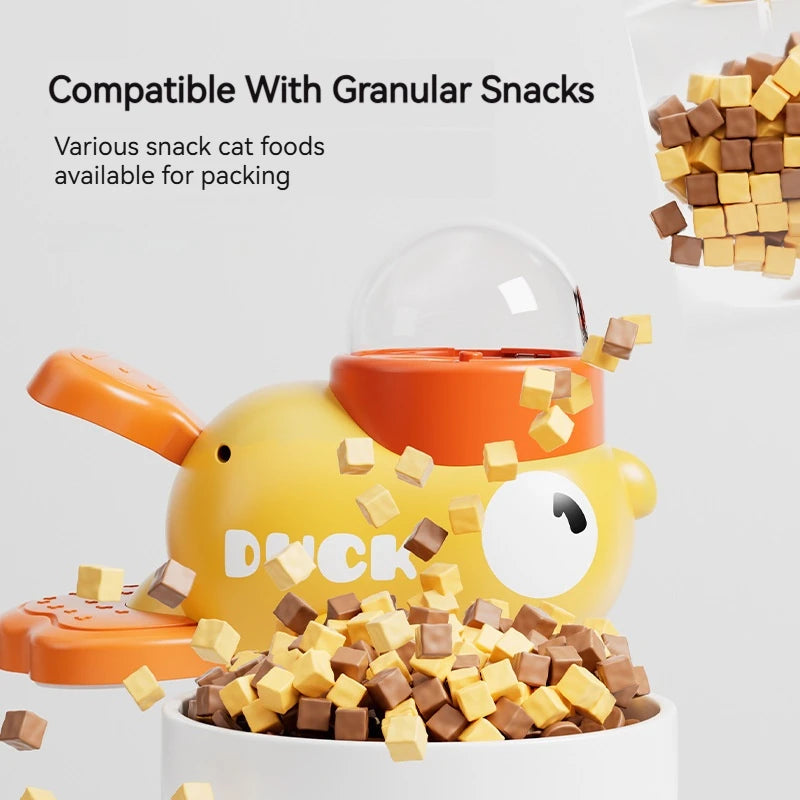 Duck Treat Dispenser Toy for Cats & Dogs Pet Slow Food Bowl Interactive Training Feeder Automatic Pet Food Dispensing Toy