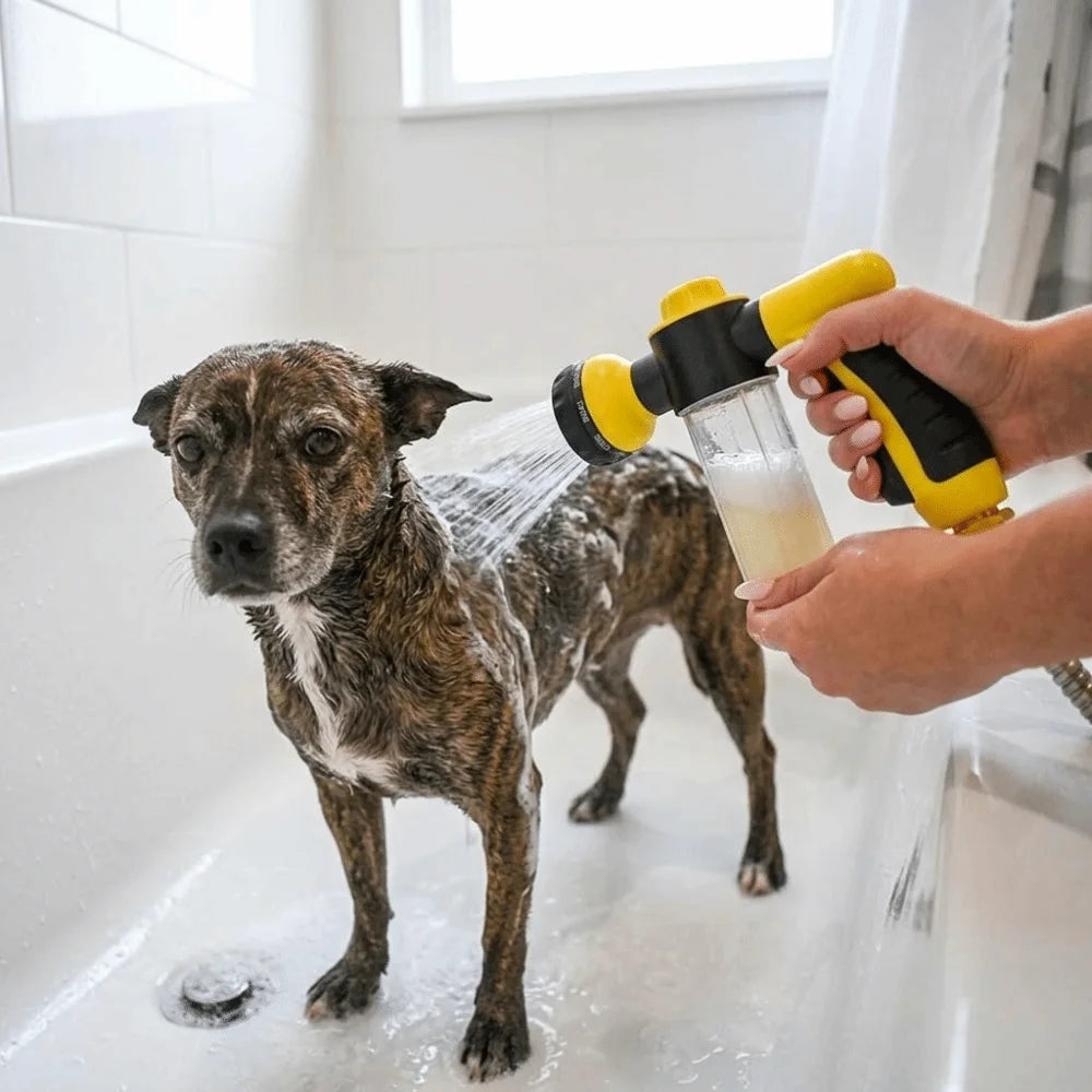 High-Pressure Pet Bath Sprayer Portable Detachable High Pressure Water Sprayer Handheld Multi-Jet Bath Nozzle Set Home Cleaning