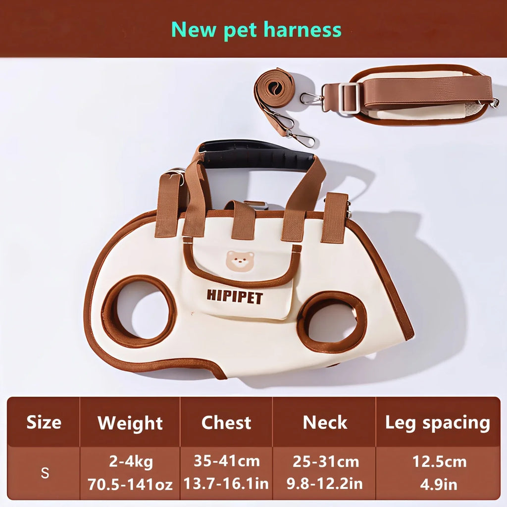 Pets Outdoor Carrying Bag Small Dogs and Medium-Sized Cats with Harnesses Clip Adjustable Shoulder Handheld for Hiking Daily Use