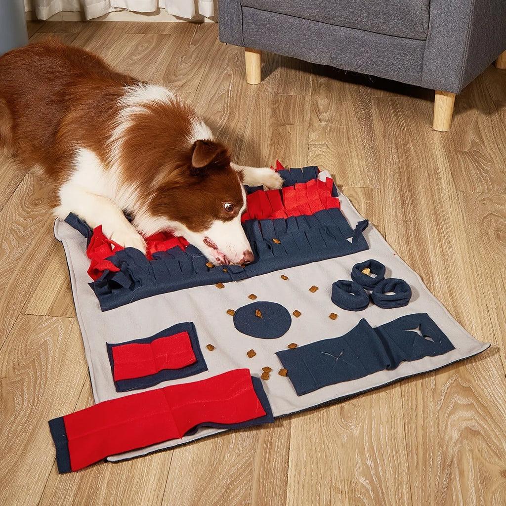 Dog Snuffle Mat for Dogs Reduces Boredom & Anxiety Slow Eating & Smell Training Dog Brain Stimulating Toys ( Square)