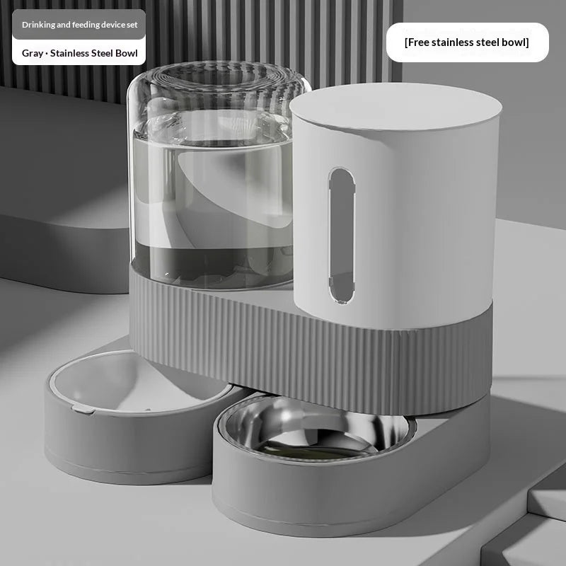 Large Capacity Automatic Pet Feeder and Water Dispenser All in One Dog Cat Bowl Smart Gravity Food Water Bowl for Pets