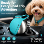1Pc Portable 285Ml Pet Water Bottle Stainless Steel Water Bottle with Silicone Bowl Outdoor Travel Gift for Dog Cat Pet Lovers