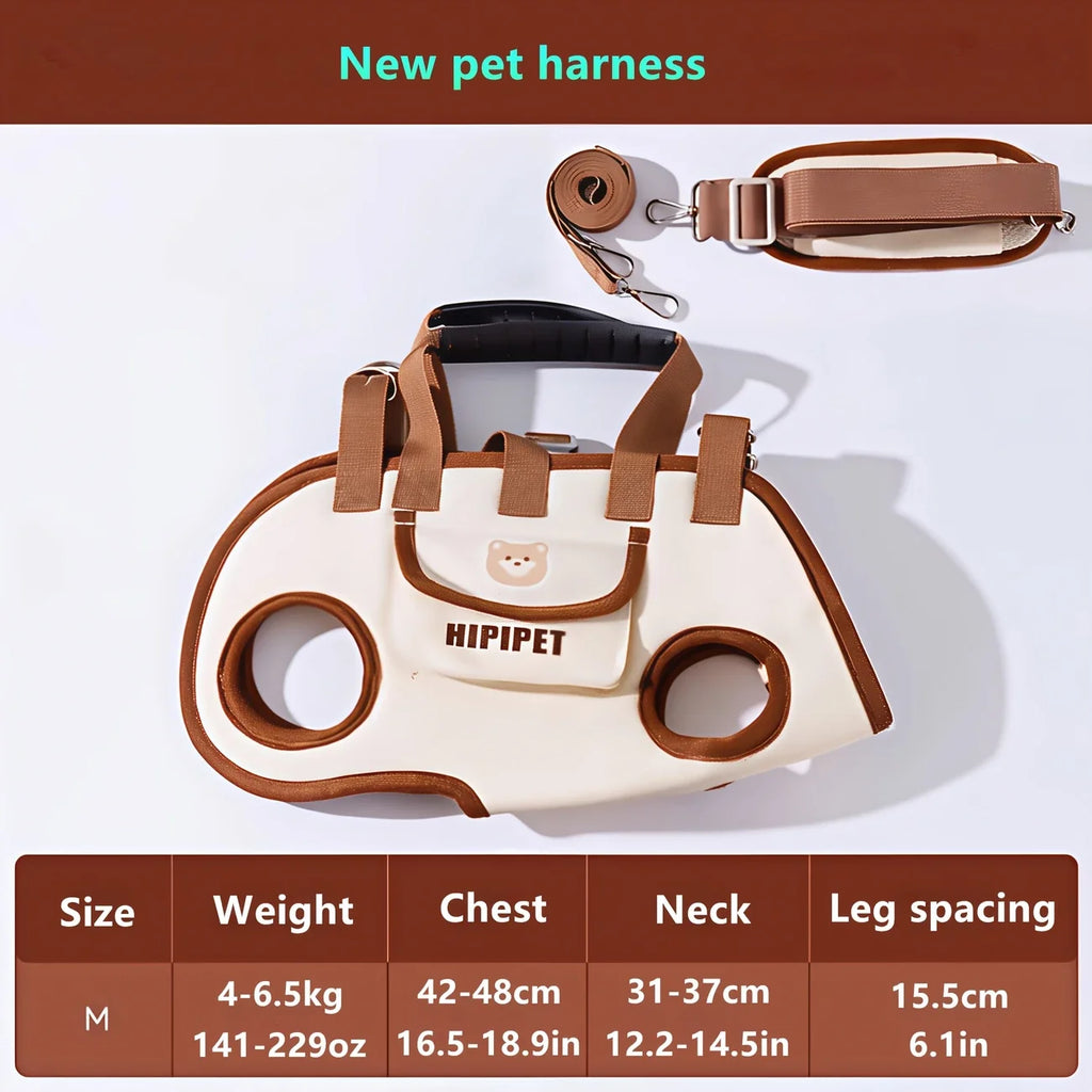 Pets Outdoor Carrying Bag Small Dogs and Medium-Sized Cats with Harnesses Clip Adjustable Shoulder Handheld for Hiking Daily Use