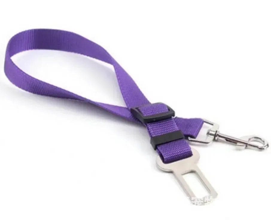 Dog Seat Belt, Dog Car Adjustable Seatbelts for Vehicle Nylon Pet Safety Heavy Duty & Elastic Car Harness for Dogs