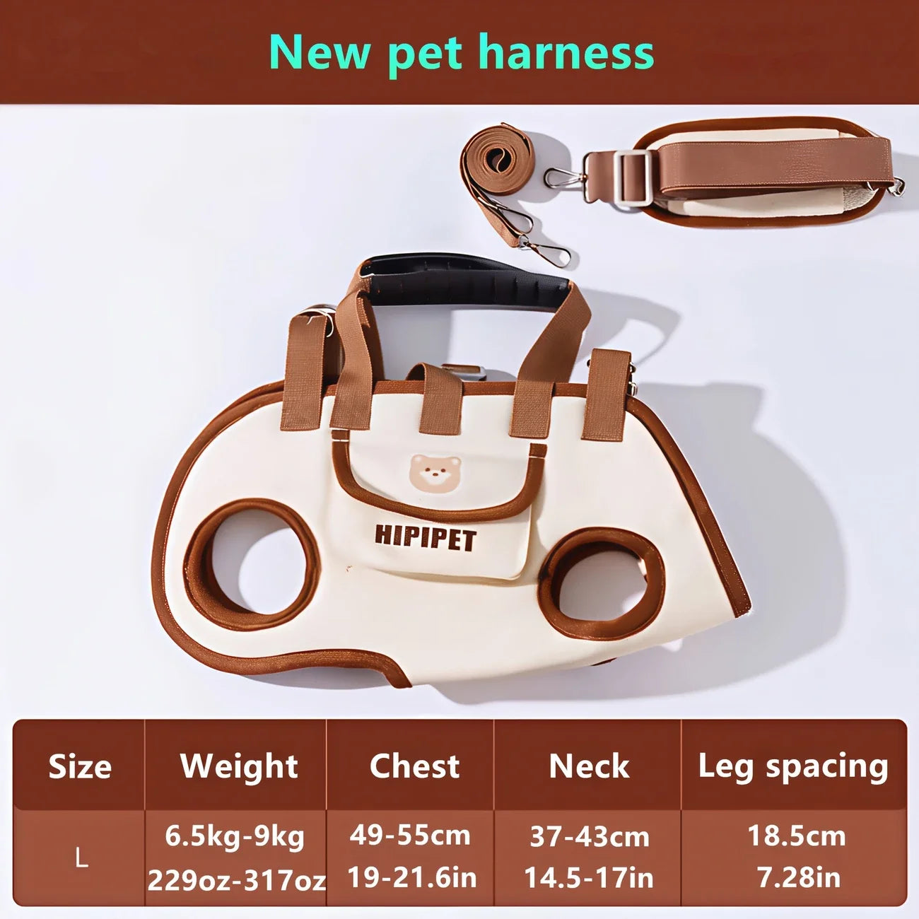 Pets Outdoor Carrying Bag Small Dogs and Medium-Sized Cats with Harnesses Clip Adjustable Shoulder Handheld for Hiking Daily Use