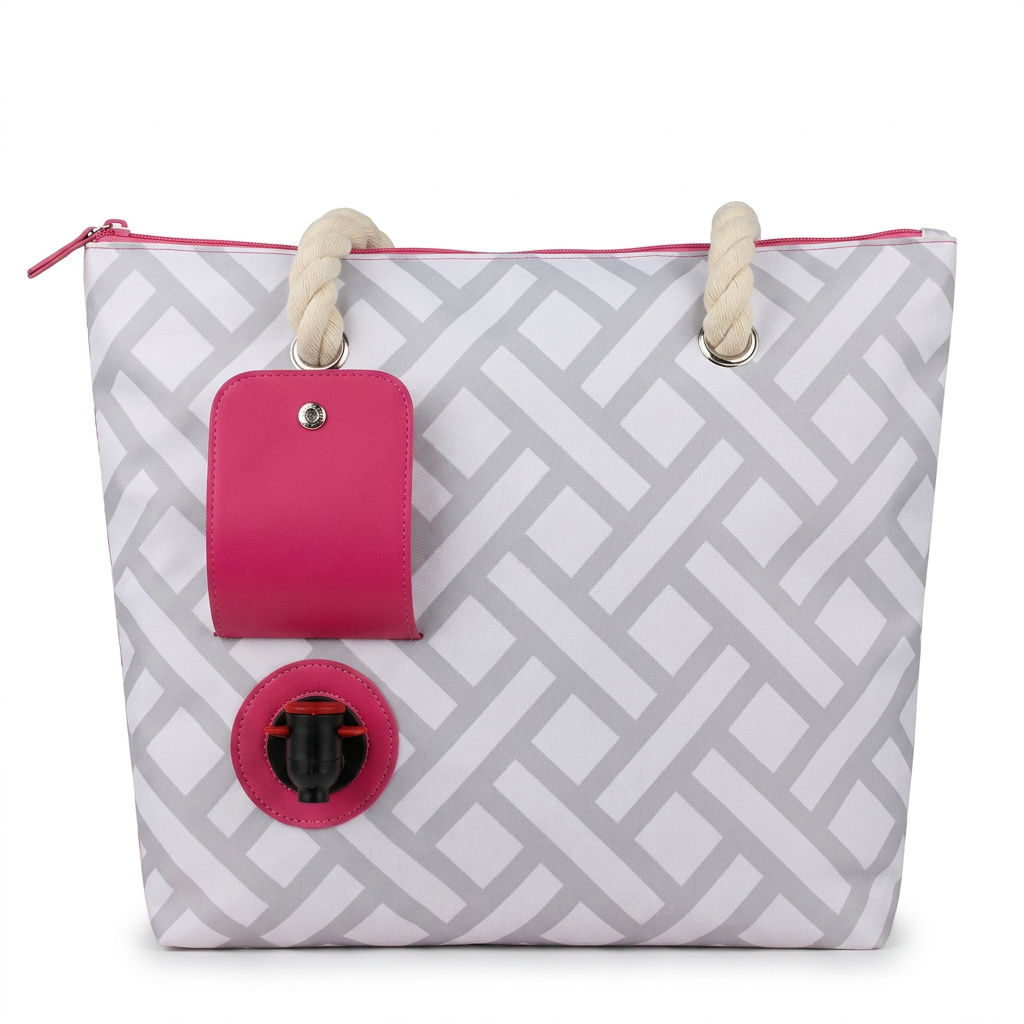 Insulated Wine Tote with Hidden Dispenser