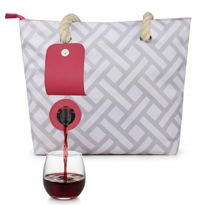 Insulated Wine Tote with Hidden Dispenser
