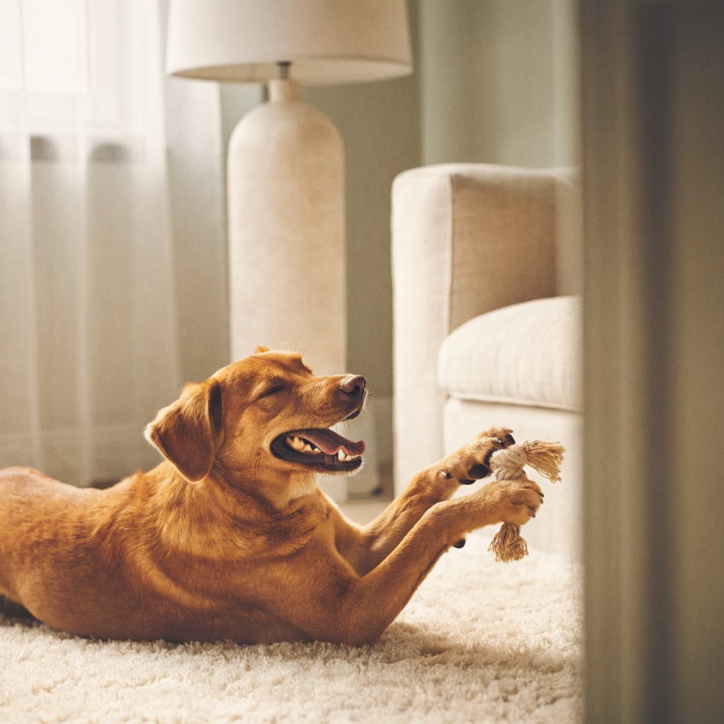 Dog playing